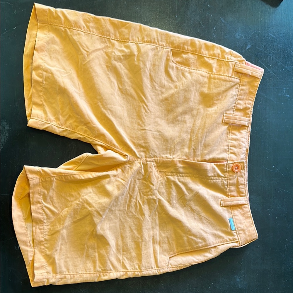 Simms Cream Flat Front Shorts Lightweight Casual